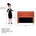 Kit Cabeceira e Calçadeira Munique 140 cm Casal Suede Terracota - Amarena Móveis