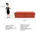 Kit Cabeceira e Calçadeira Munique 140 cm Casal Suede Terracota - Amarena Móveis