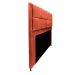 Kit Cabeceira e Calçadeira Munique 140 cm Casal Suede Terracota - Amarena Móveis