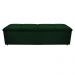 Kit Cabeceira e Calçadeira Munique 140 cm Casal Suede Verde - Amarena Móveis