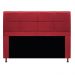 Kit Cabeceira e Calçadeira Munique 140 cm Casal Suede Vermelho - Amarena Móveis