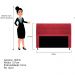 Kit Cabeceira e Calçadeira Munique 140 cm Casal Suede Vermelho - Amarena Móveis