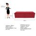 Kit Cabeceira e Calçadeira Munique 140 cm Casal Suede Vermelho - Amarena Móveis