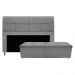 Kit Cabeceira e Calçadeira Munique 160 cm Queen Size Corano Cinza - Amarena Móveis
