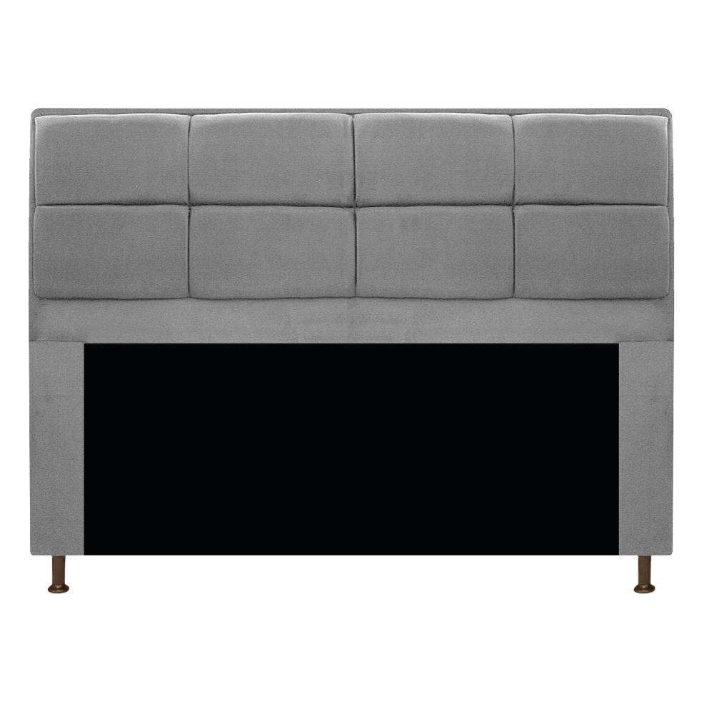 Kit Cabeceira e Calçadeira Munique 160 cm Queen Size Corano Cinza - Amarena Móveis