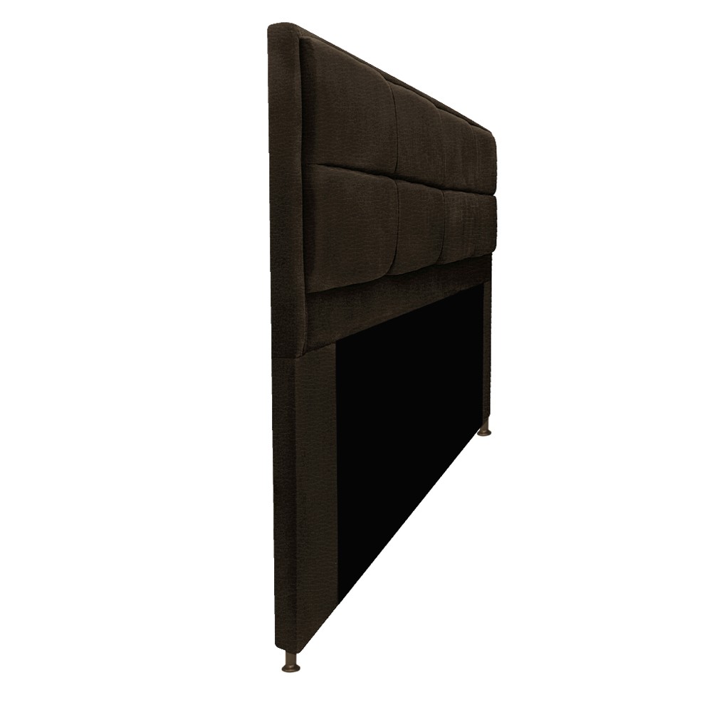 Kit Cabeceira e Calçadeira Munique 160 cm Queen Size Corano Marrom - Amarena Móveis