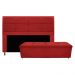 Kit Cabeceira e Calçadeira Munique 160 cm Queen Size Corano Vermelho - Amarena Móveis