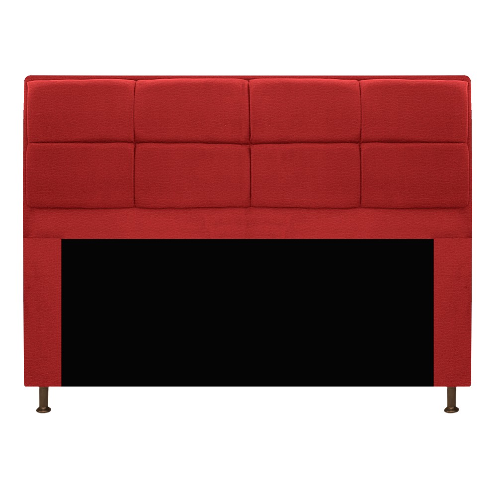 Kit Cabeceira e Calçadeira Munique 160 cm Queen Size Corano Vermelho - Amarena Móveis