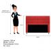 Kit Cabeceira e Calçadeira Munique 160 cm Queen Size Corano Vermelho - Amarena Móveis