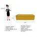 Kit Cabeceira e Calçadeira Munique 160 cm Queen Size Suede Amarelo - Amarena Móveis