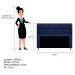 Kit Cabeceira e Calçadeira Munique 160 cm Queen Size Suede Azul Marinho - Amarena Móveis