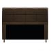 Kit Cabeceira e Calçadeira Munique 160 cm Queen Size Suede Marrom - Amarena Móveis