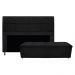 Kit Cabeceira e Calçadeira Munique 160 cm Queen Size Suede Preto - Amarena Móveis