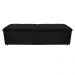 Kit Cabeceira e Calçadeira Munique 160 cm Queen Size Suede Preto - Amarena Móveis