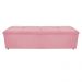 Kit Cabeceira e Calçadeira Munique 160 cm Queen Size Suede Rosa Bebê - Amarena Móveis