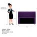 Kit Cabeceira e Calçadeira Munique 160 cm Queen Size Suede Roxo - Amarena Móveis