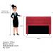 Kit Cabeceira e Calçadeira Munique 160 cm Queen Size Suede Vermelho - Amarena Móveis