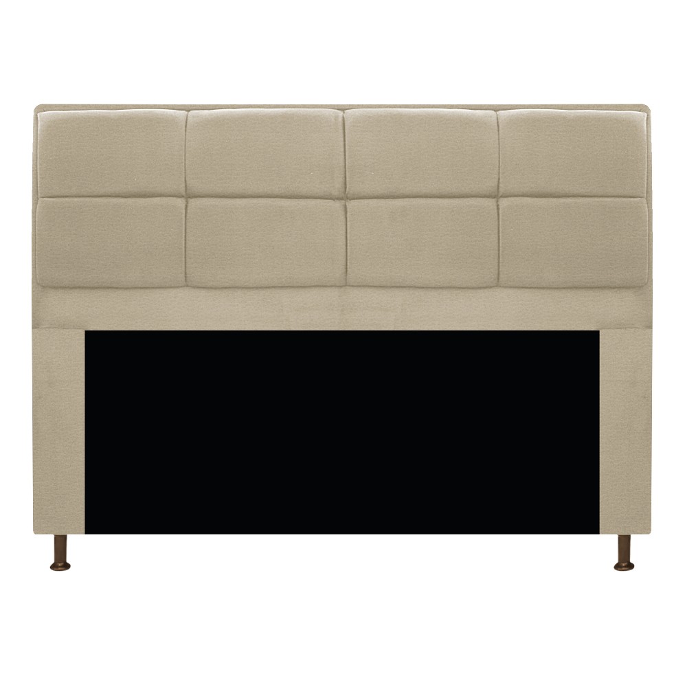 Kit Cabeceira e Calçadeira Munique 195 cm King Size Corano Bege - Amarena Móveis