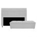 Kit Cabeceira e Calçadeira Munique 195 cm King Size Corano Branco - Amarena Móveis