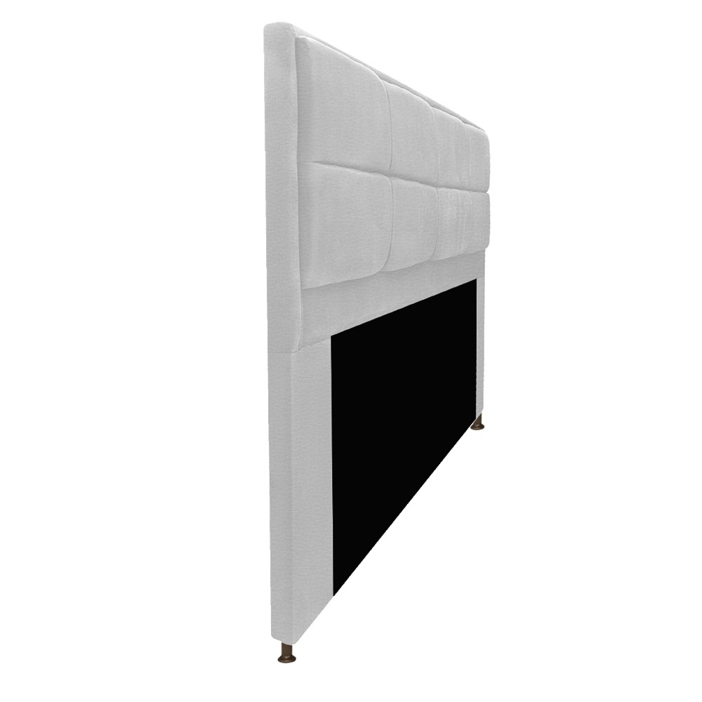 Kit Cabeceira e Calçadeira Munique 195 cm King Size Corano Branco - Amarena Móveis