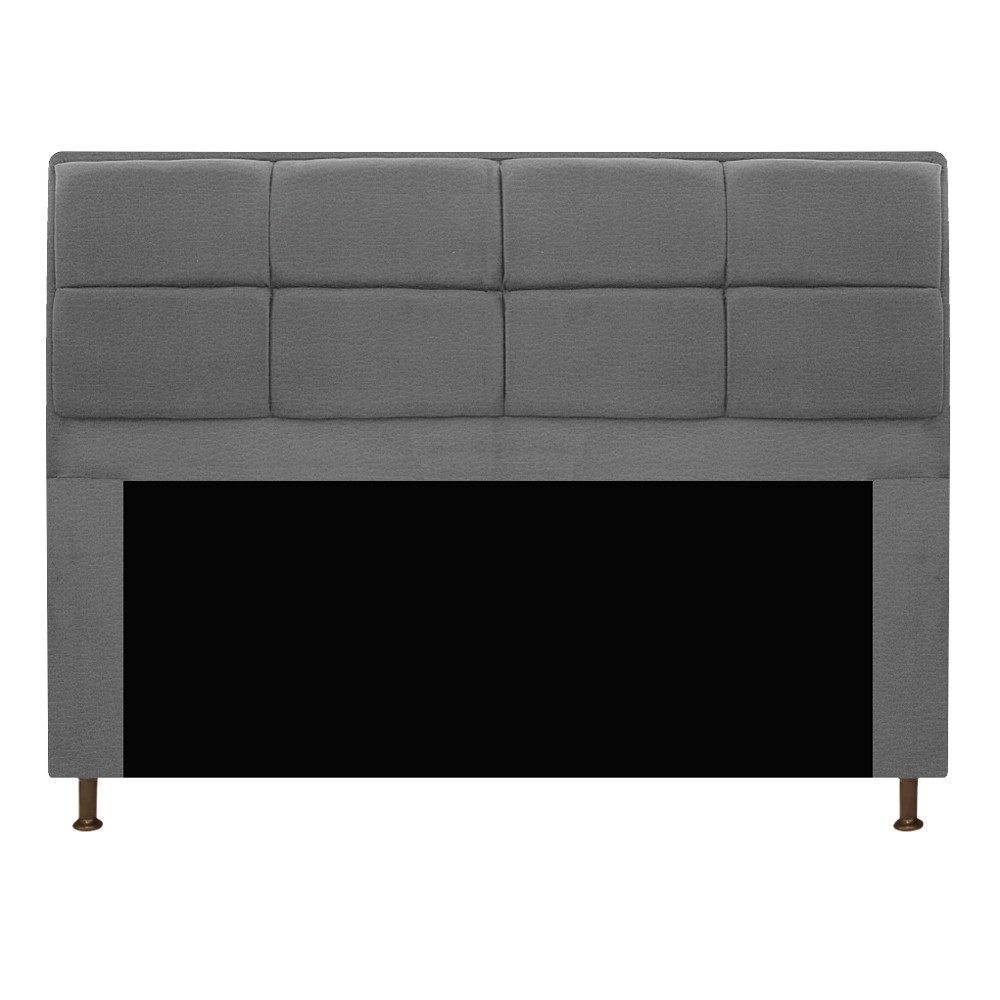 Kit Cabeceira e Calçadeira Munique 195 cm King Size Corano Cinza - Amarena Móveis