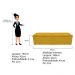 Kit Cabeceira e Calçadeira Munique 195 cm King Size Suede Amarelo - Amarena Móveis