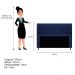 Kit Cabeceira e Calçadeira Munique 195 cm King Size Suede Azul Marinho - Amarena Móveis