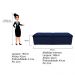 Kit Cabeceira e Calçadeira Munique 195 cm King Size Suede Azul Marinho - Amarena Móveis
