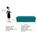 Kit Cabeceira e Calçadeira Munique 195 cm King Size Suede Azul Turquesa - Amarena Móveis