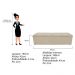 Kit Cabeceira e Calçadeira Munique 195 cm King Size Suede Bege - Amarena Móveis