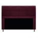 Kit Cabeceira e Calçadeira Munique 195 cm King Size Suede Bordô - Amarena Móveis