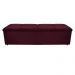 Kit Cabeceira e Calçadeira Munique 195 cm King Size Suede Bordô - Amarena Móveis