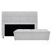 Kit Cabeceira e Calçadeira Munique 195 cm King Size Suede Branco - Amarena Móveis