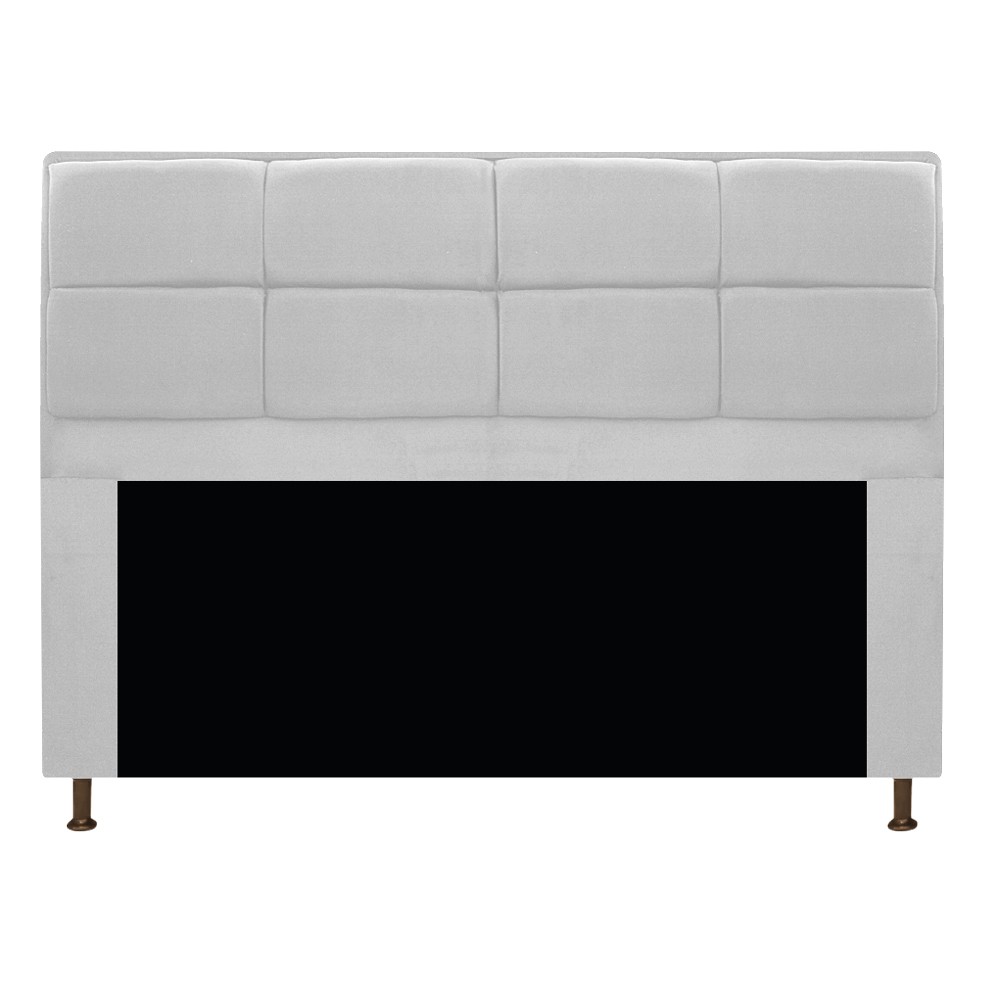 Kit Cabeceira e Calçadeira Munique 195 cm King Size Suede Branco - Amarena Móveis