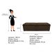 Kit Cabeceira e Calçadeira Munique 195 cm King Size Suede Marrom - Amarena Móveis