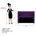 Kit Cabeceira e Calçadeira Munique 195 cm King Size Suede Roxo - Amarena Móveis