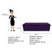 Kit Cabeceira e Calçadeira Munique 195 cm King Size Suede Roxo - Amarena Móveis