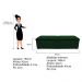 Kit Cabeceira e Calçadeira Munique 195 cm King Size Suede Verde - Amarena Móveis