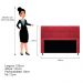 Kit Cabeceira e Calçadeira Munique 195 cm King Size Suede Vermelho - Amarena Móveis