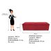 Kit Cabeceira e Calçadeira Munique 195 cm King Size Suede Vermelho - Amarena Móveis