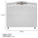 Kit Cabeceira e Calçadeira Yasmim 140 cm Casal Corano Branco - Amarena Móveis