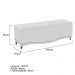 Kit Cabeceira e Calçadeira Yasmim 140 cm Casal Corano Branco - Amarena Móveis