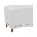 Kit Cabeceira e Calçadeira Yasmim 140 cm Casal Corano Branco - Amarena Móveis