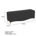 Kit Cabeceira e Calçadeira Yasmim 140 cm Casal Corano Preto - Amarena Móveis