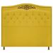 Kit Cabeceira e Calçadeira Yasmim 140 cm Casal Suede Amarelo - Amarena Móveis