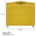 Kit Cabeceira e Calçadeira Yasmim 140 cm Casal Suede Amarelo - Amarena Móveis