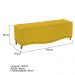 Kit Cabeceira e Calçadeira Yasmim 140 cm Casal Suede Amarelo - Amarena Móveis