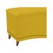 Kit Cabeceira e Calçadeira Yasmim 140 cm Casal Suede Amarelo - Amarena Móveis
