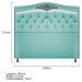 Kit Cabeceira e Calçadeira Yasmim 140 cm Casal Suede Azul Tiffany - Amarena Móveis
