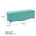 Kit Cabeceira e Calçadeira Yasmim 140 cm Casal Suede Azul Tiffany - Amarena Móveis